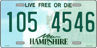 NH license plate 1054546