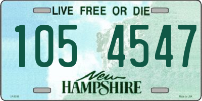 NH license plate 1054547