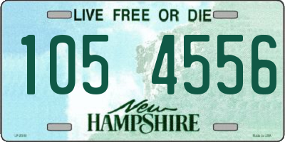 NH license plate 1054556