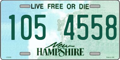NH license plate 1054558
