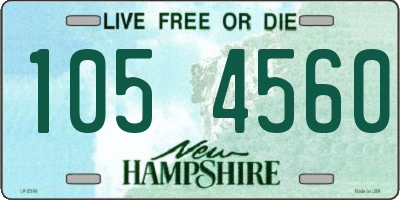NH license plate 1054560