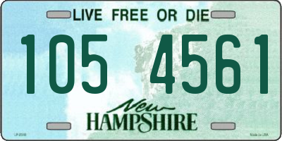 NH license plate 1054561