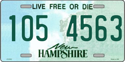NH license plate 1054563