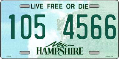 NH license plate 1054566