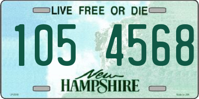 NH license plate 1054568