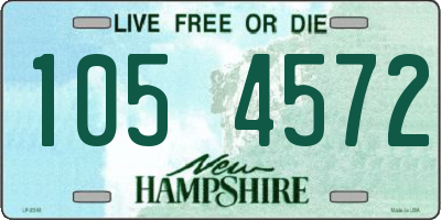 NH license plate 1054572