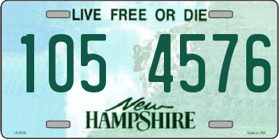 NH license plate 1054576