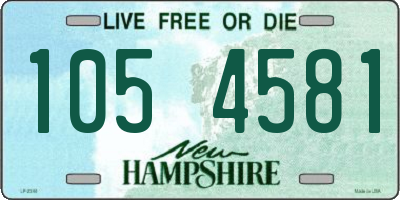 NH license plate 1054581