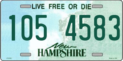 NH license plate 1054583