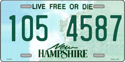 NH license plate 1054587