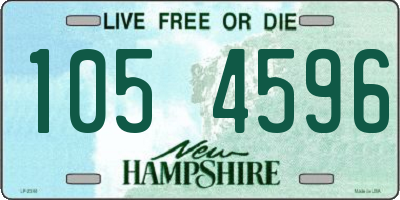 NH license plate 1054596
