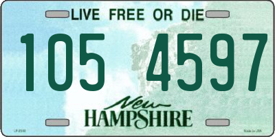 NH license plate 1054597