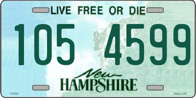 NH license plate 1054599
