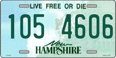 NH license plate 1054606