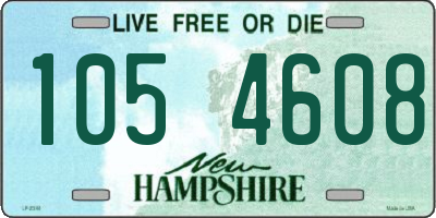 NH license plate 1054608