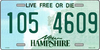 NH license plate 1054609