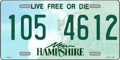 NH license plate 1054612