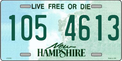 NH license plate 1054613