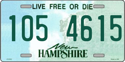 NH license plate 1054615
