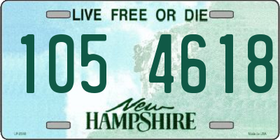 NH license plate 1054618