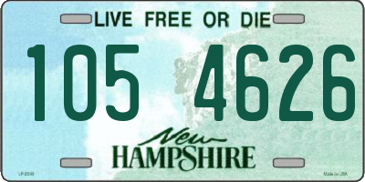 NH license plate 1054626
