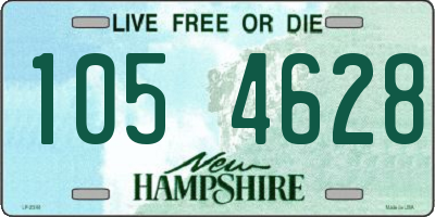 NH license plate 1054628