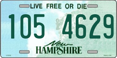 NH license plate 1054629
