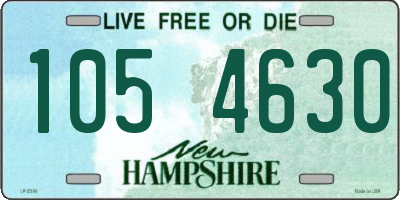 NH license plate 1054630