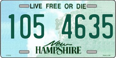 NH license plate 1054635