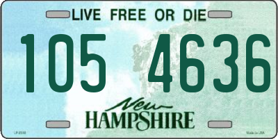 NH license plate 1054636