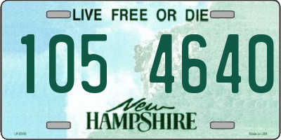 NH license plate 1054640