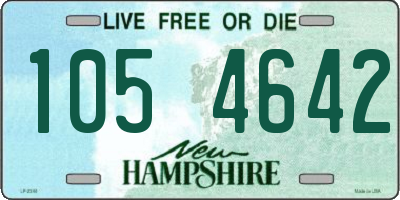 NH license plate 1054642