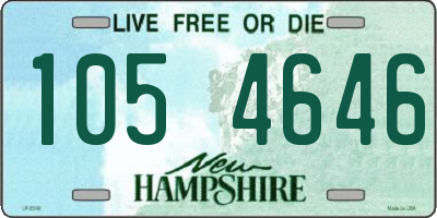 NH license plate 1054646