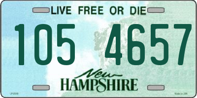 NH license plate 1054657