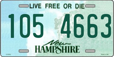 NH license plate 1054663