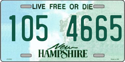 NH license plate 1054665