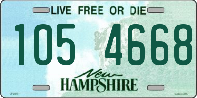 NH license plate 1054668