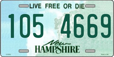 NH license plate 1054669