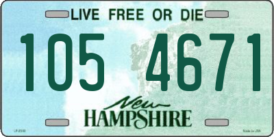 NH license plate 1054671