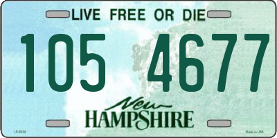 NH license plate 1054677
