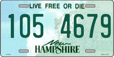 NH license plate 1054679