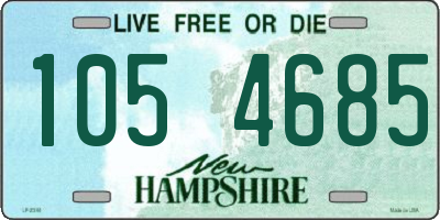 NH license plate 1054685