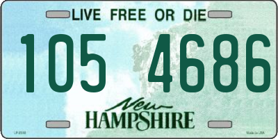 NH license plate 1054686