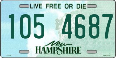 NH license plate 1054687