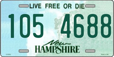 NH license plate 1054688