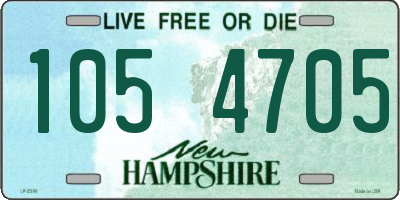 NH license plate 1054705