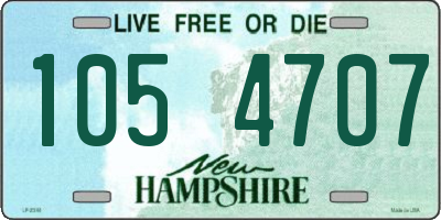 NH license plate 1054707