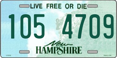 NH license plate 1054709