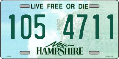 NH license plate 1054711