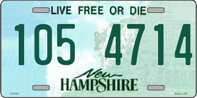 NH license plate 1054714